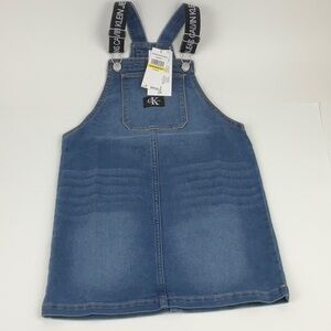 Calvin Klein Girls Blue Denim Overalls
